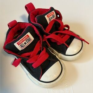 Converse Toddler's Black & Red All Star Sneakers  - Size 5